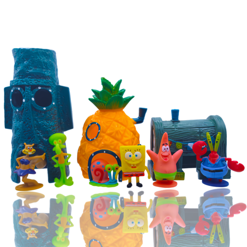 Aquarium Fish Saltwater - 6pcs SpongeBob Fish Tank Decoration Cartoon