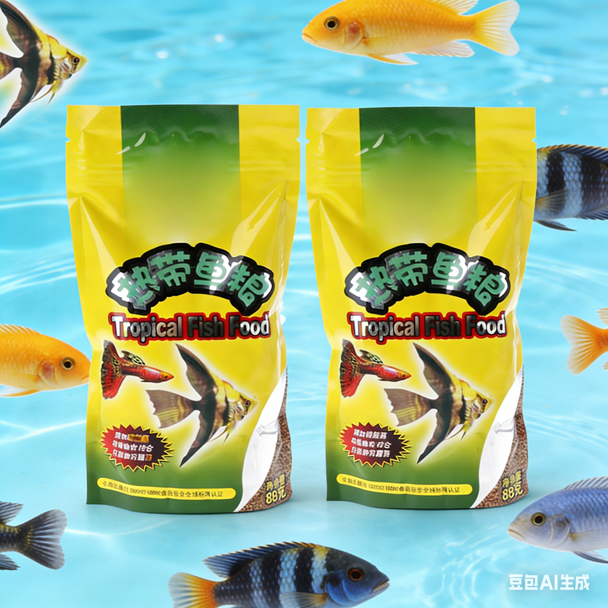 Fish Food Flake - 1/2pcs Aquarium Tank Tropical Fish Food