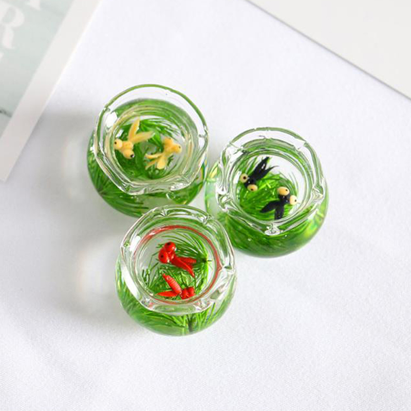 1/12 Lovely Dollhouse Miniatur - Aquarium Fish Home ulasan dan harga