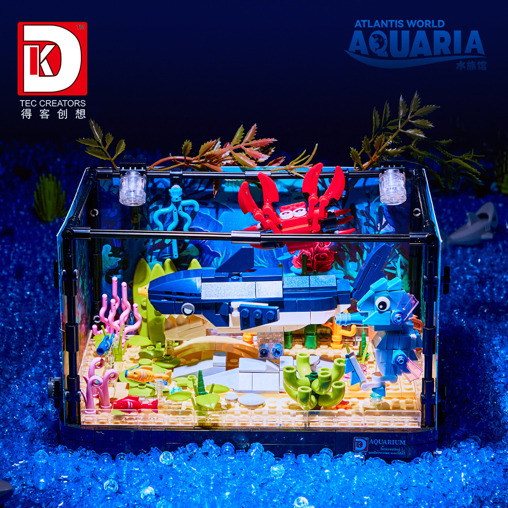 648PCS Shark Ecosystem Tank Bu - Aquarium Fish Lego ulasan dan harga