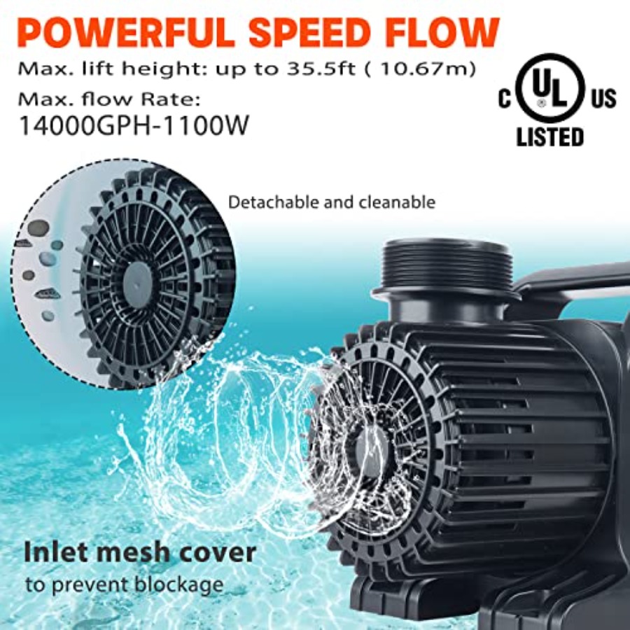 12000GPH UL Listed High Flow S - Aquarium Fish List ulasan dan harga
