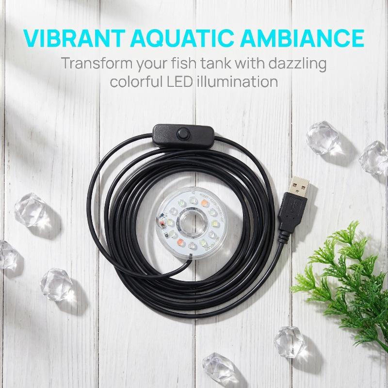 USB LED Fish Tank Light Multi  - Aquarium Fish Lego ulasan dan harga
