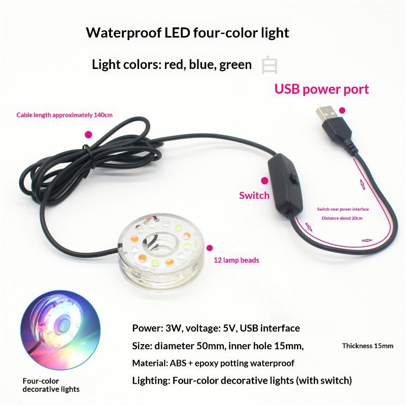 USB LED Fish Tank Light Multi  - Aquarium Fish Lego ulasan dan harga