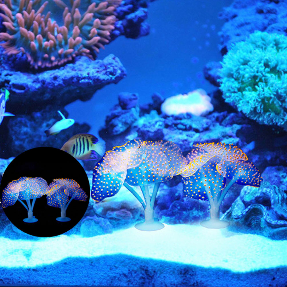 1Pcs Luminous Anemone Artifici - Aquarium Fish Home ulasan dan harga