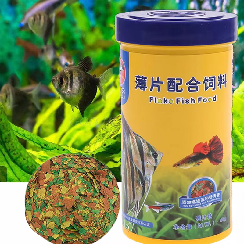 NEW Healthy Fish Food Flakes F - Fish Food Flake ulasan dan harga