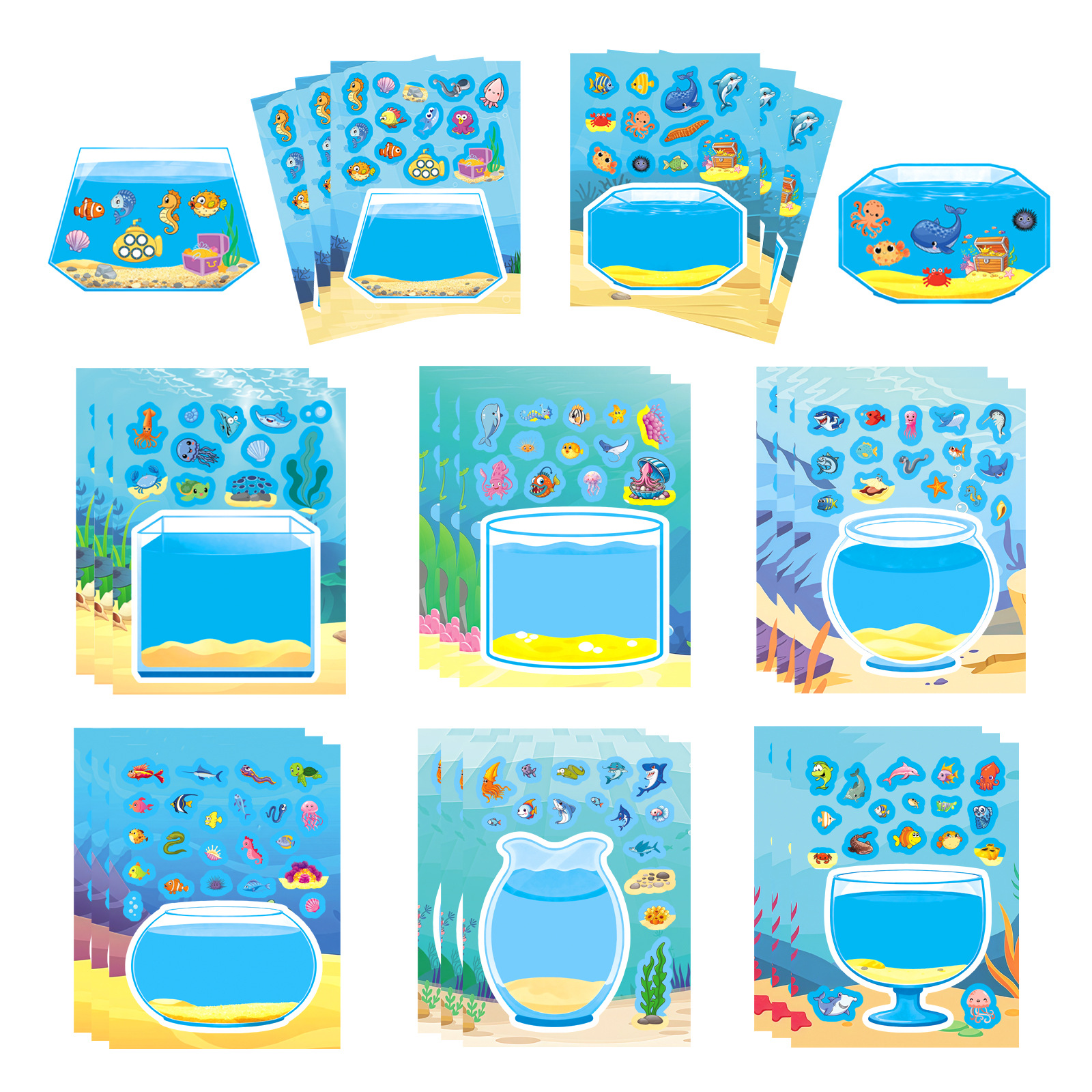 8Sheets Funny Cartoon Lucky Fi - Aquarium Fish Lego ulasan dan harga