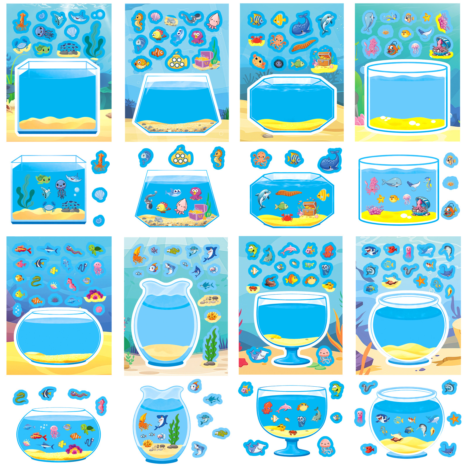 8Sheets Funny Cartoon Lucky Fi - Aquarium Fish Lego ulasan dan harga