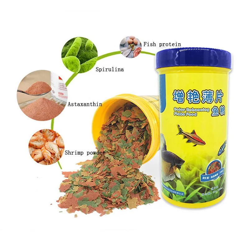 Fish Food Coloring and Brighte - Fish Food Flake ulasan dan harga