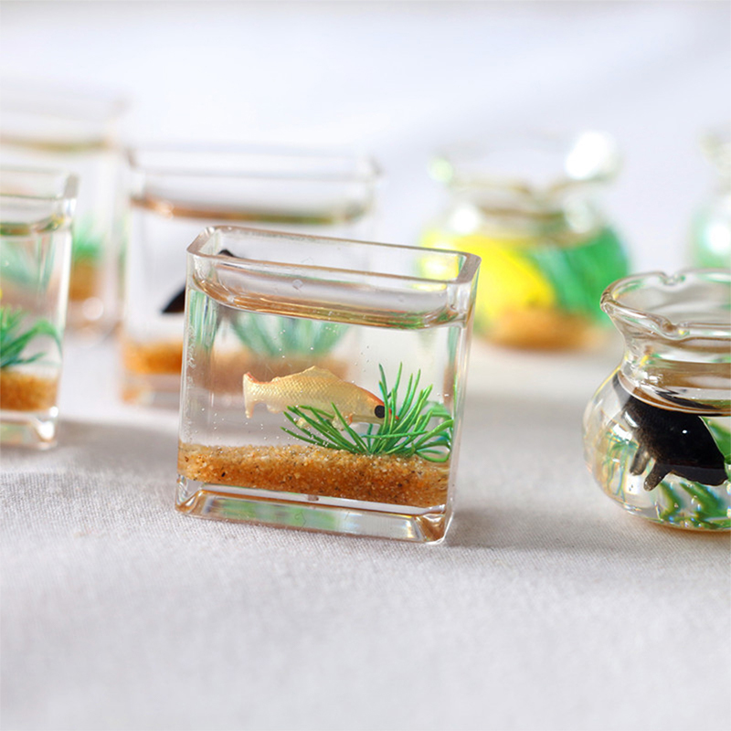 1Pc Mini Fish Tank Random Colo - Aquarium Fish Saltwater ulasan dan harga