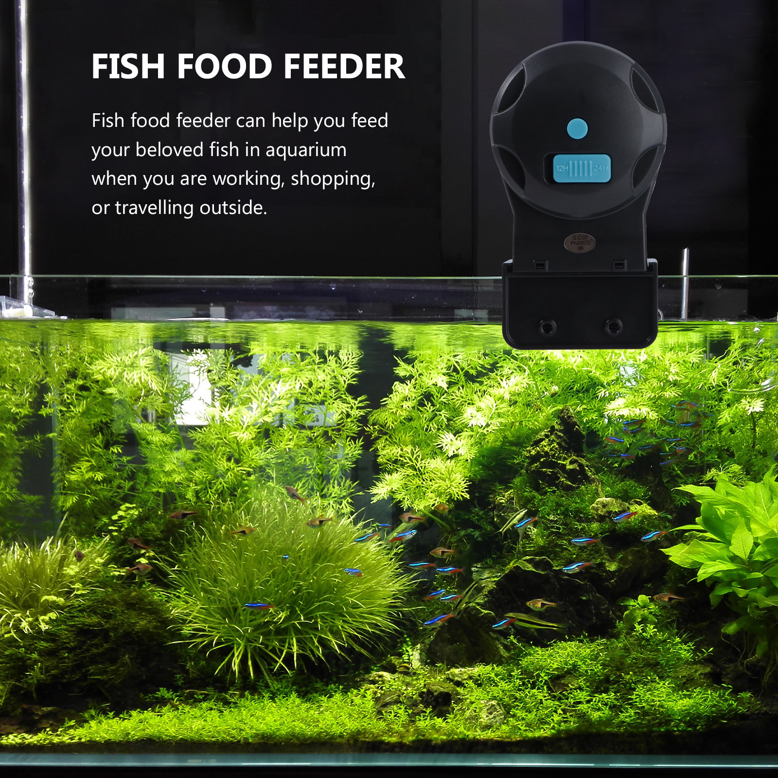 Fish Food Feeder Automatic Aqu - Fish Food Flake ulasan dan harga