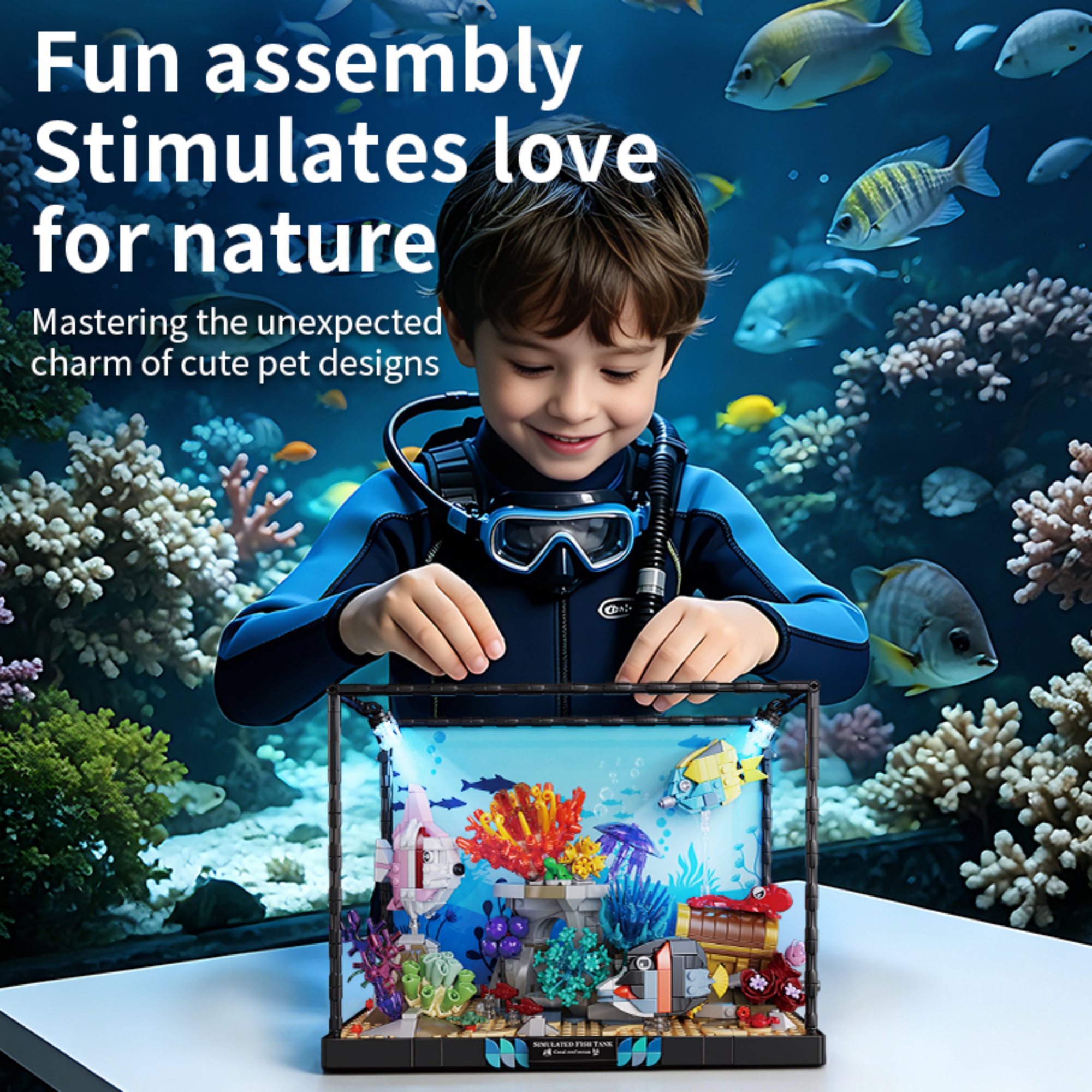 1318PCS Underwater Aquarium Bu - Aquarium Fish Lego ulasan dan harga