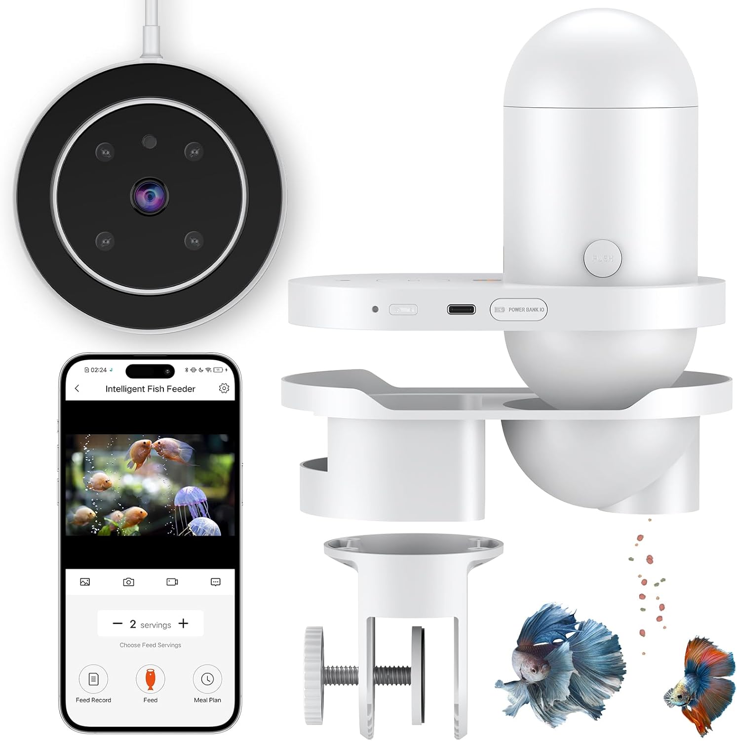 WiFi Automatic Fish Feeder for - Aquarium Fish Video ulasan dan harga