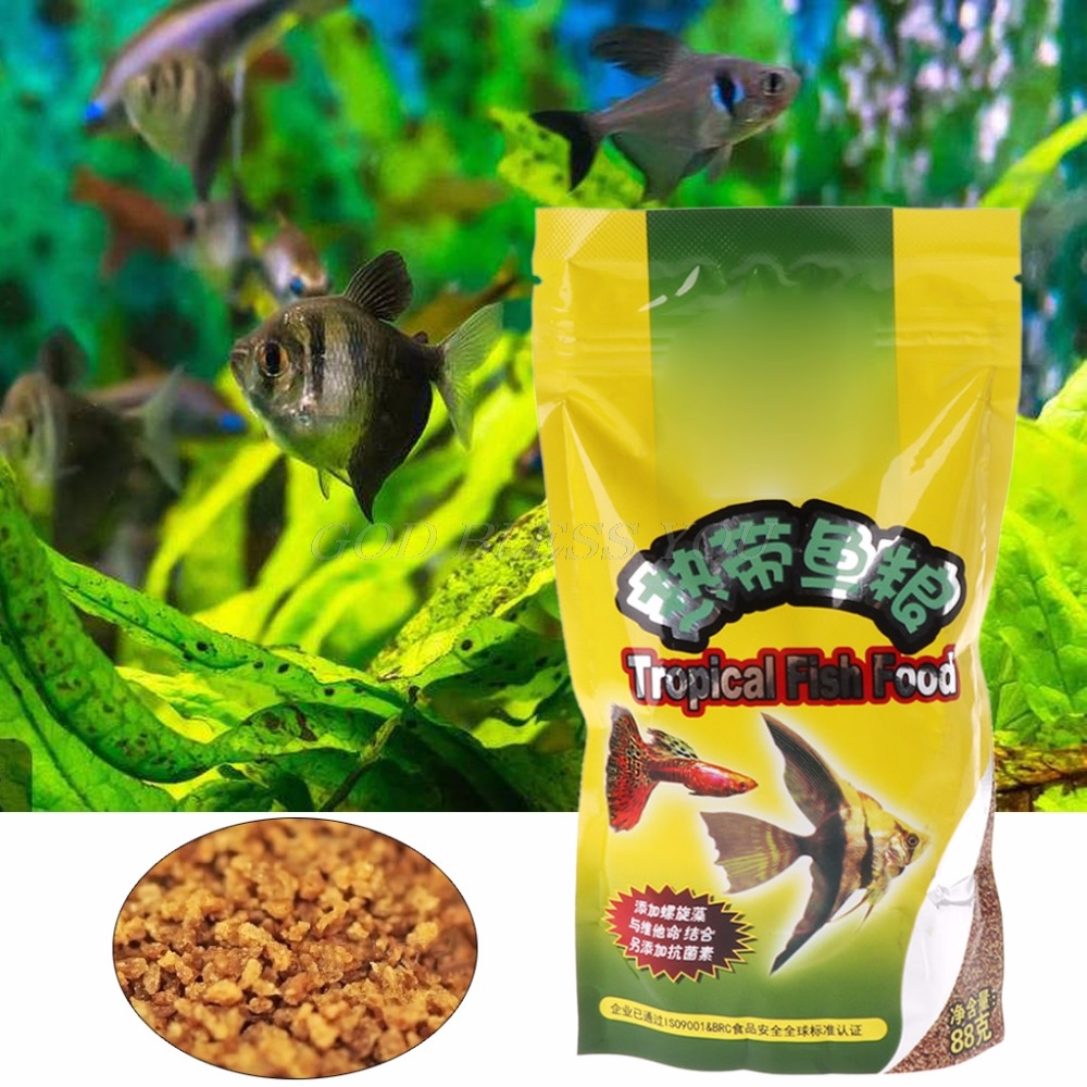 1/2pcs Aquarium Tank Tropical  - Fish Food Flake ulasan dan harga